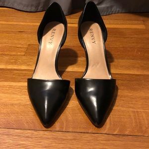 Renvy black leather pumps